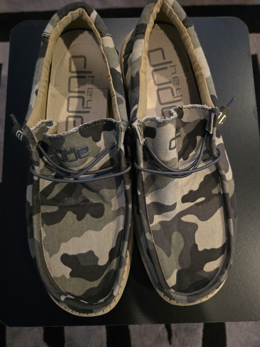 Hey Dude Wally Camo Slip-On Shoes - Green Camo